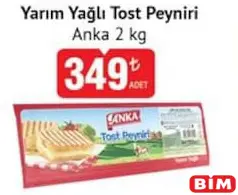 ANKA YARIM YAĞLI TOST PEYNİRİ 2 KG